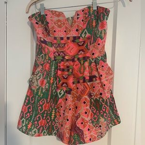 Do+Be Strapless Short Romper with Side Pockets